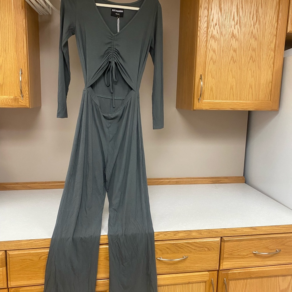 Kittenish Charcoal Casual Jumpsuit - Picture 6 of 9